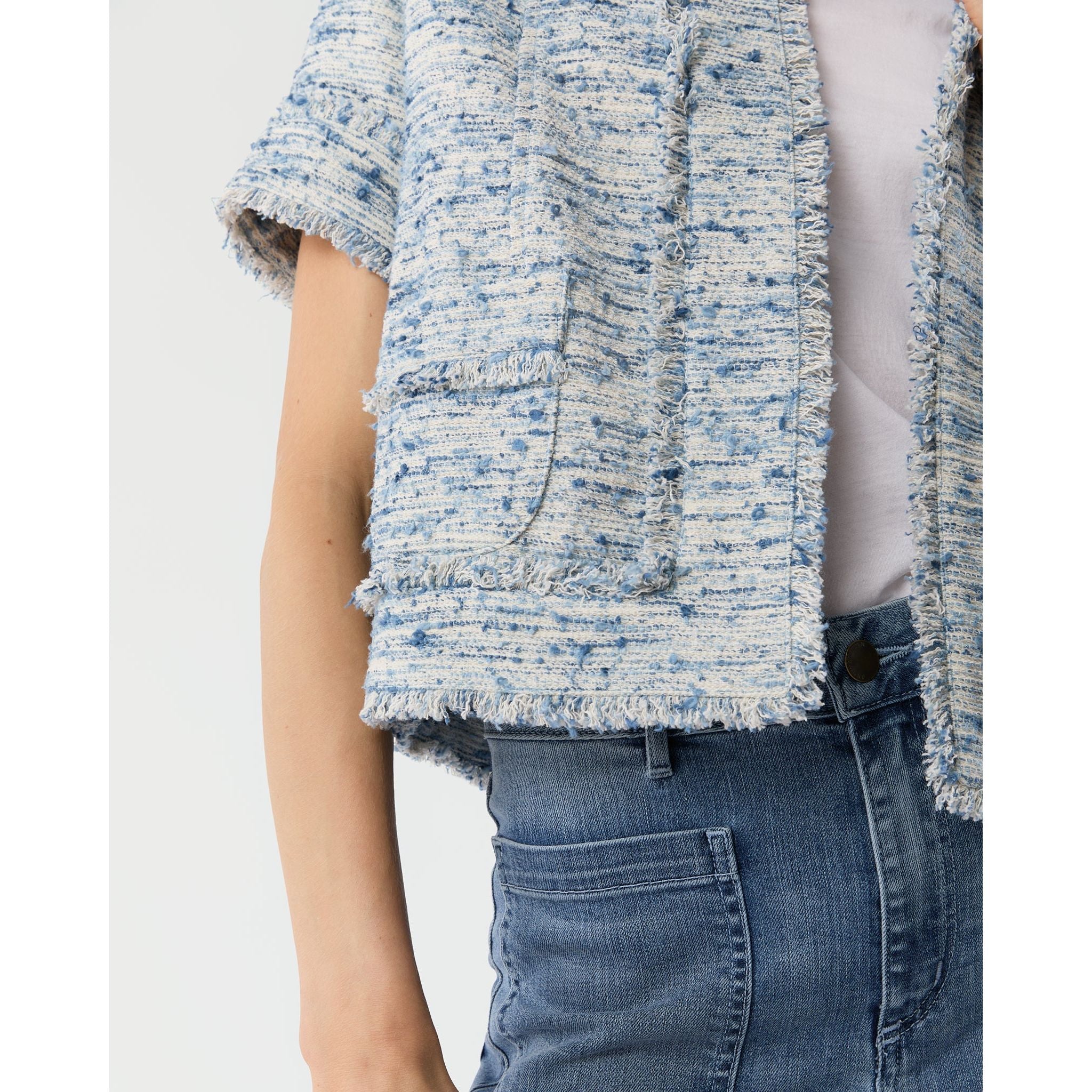 Light Gray Short Sleeve Chelsea Jacket