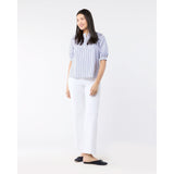 Ann Mashburn Selena Top In Blue White Stripe