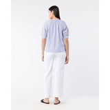 Ann Mashburn Selena Top In Blue White Stripe