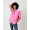 Light Gray Weekender Shirt in Pink Summer Cloth