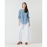 Ann Mashburn Robin Shirt Extra Light Washed Cotolino Chambray