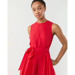 Beige Ann Mashburn Joelle Dress Red