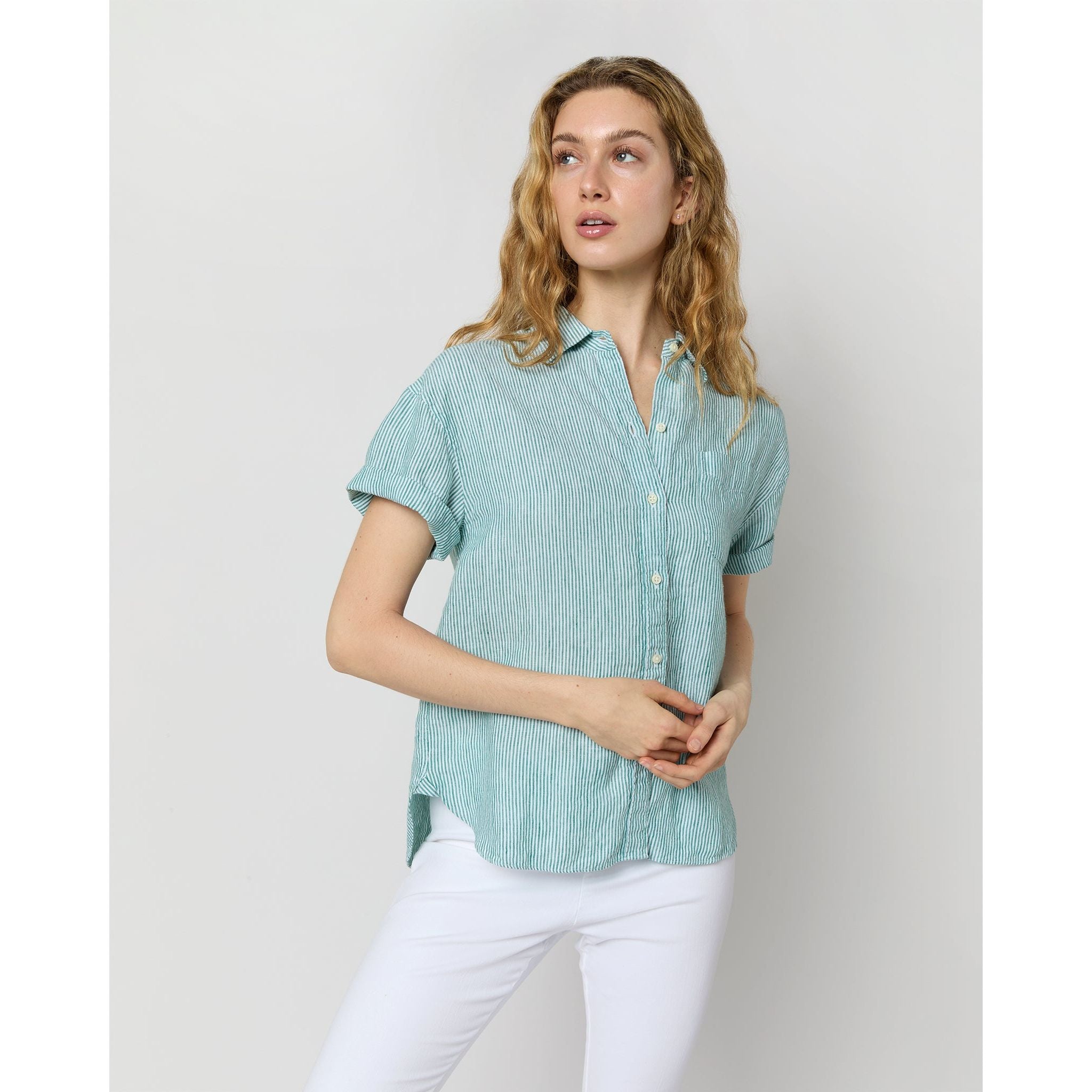 Light Gray Ann Mashburn Agnes Shirt