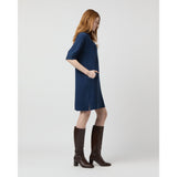 Rowan Short-Sleeved Funnel Neck Dress