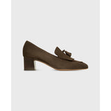 Kilt Heel Chocolate Suede