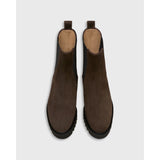 Tall Lug Sole Chelsea Boot Chocolate Suede