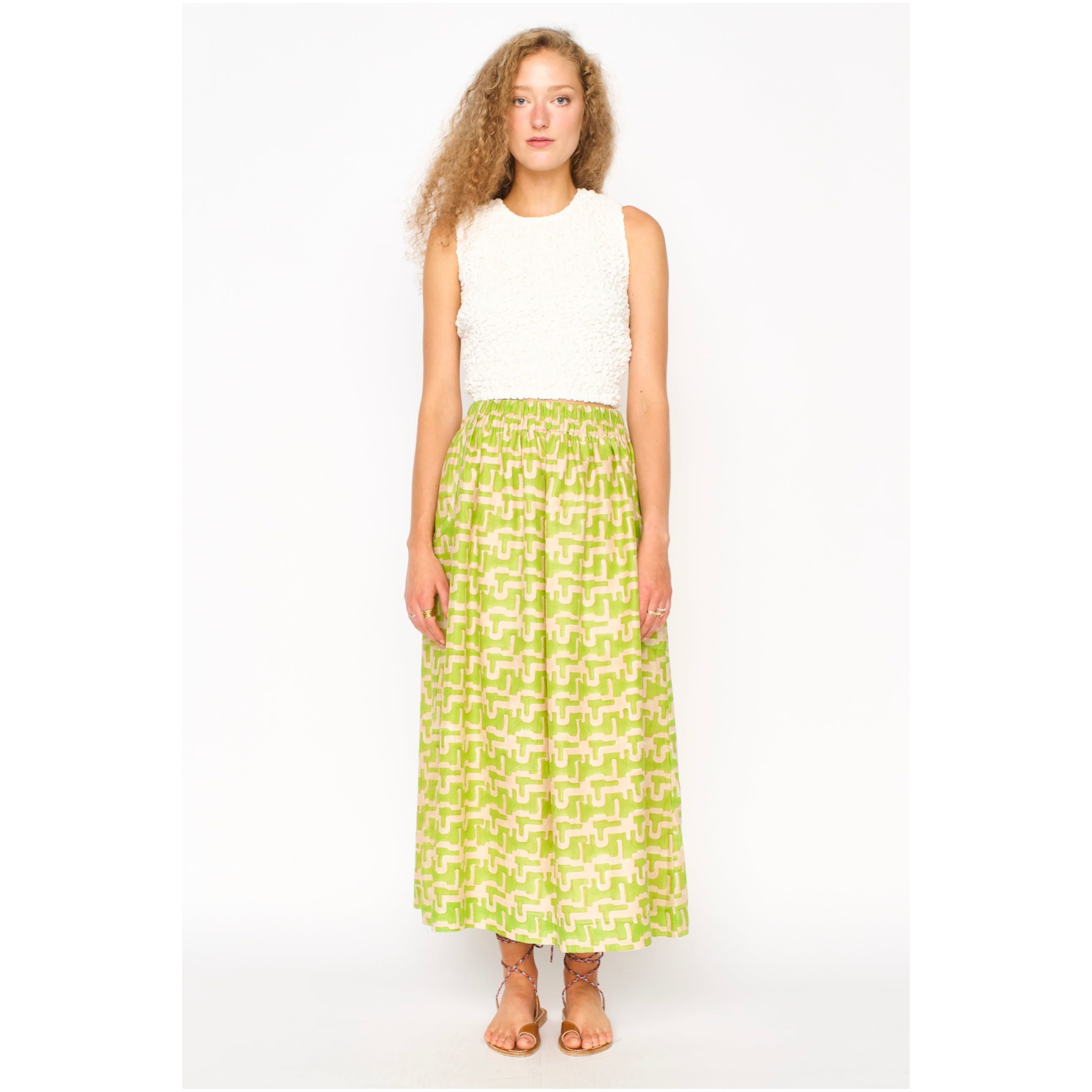 Verona Skirt in Lime Popova MIRTH