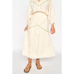 Brighton Skirt in Lime Jamdani MIRTH