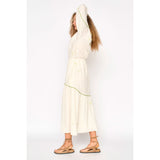 Brighton Skirt in Lime Jamdani MIRTH