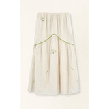 Brighton Skirt in Lime Jamdani MIRTH