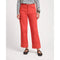 Antique White Smarty Cuffed Jeans Solid Denim Denim Red