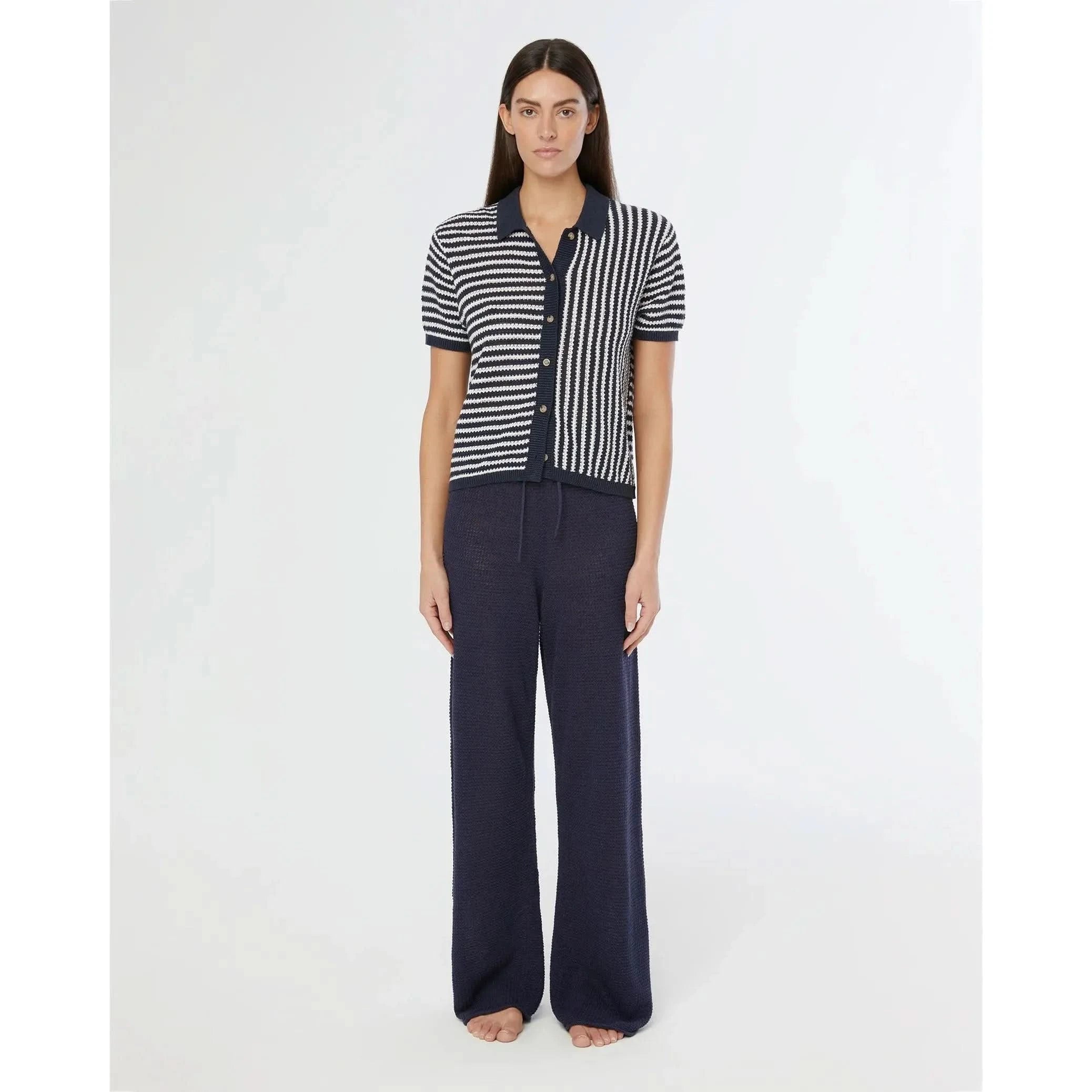 Onia Linen Knit Drawstring Pant Deep Navy - Primm's