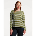 Dark Slate Gray Long Sleeve Striped T Shirt