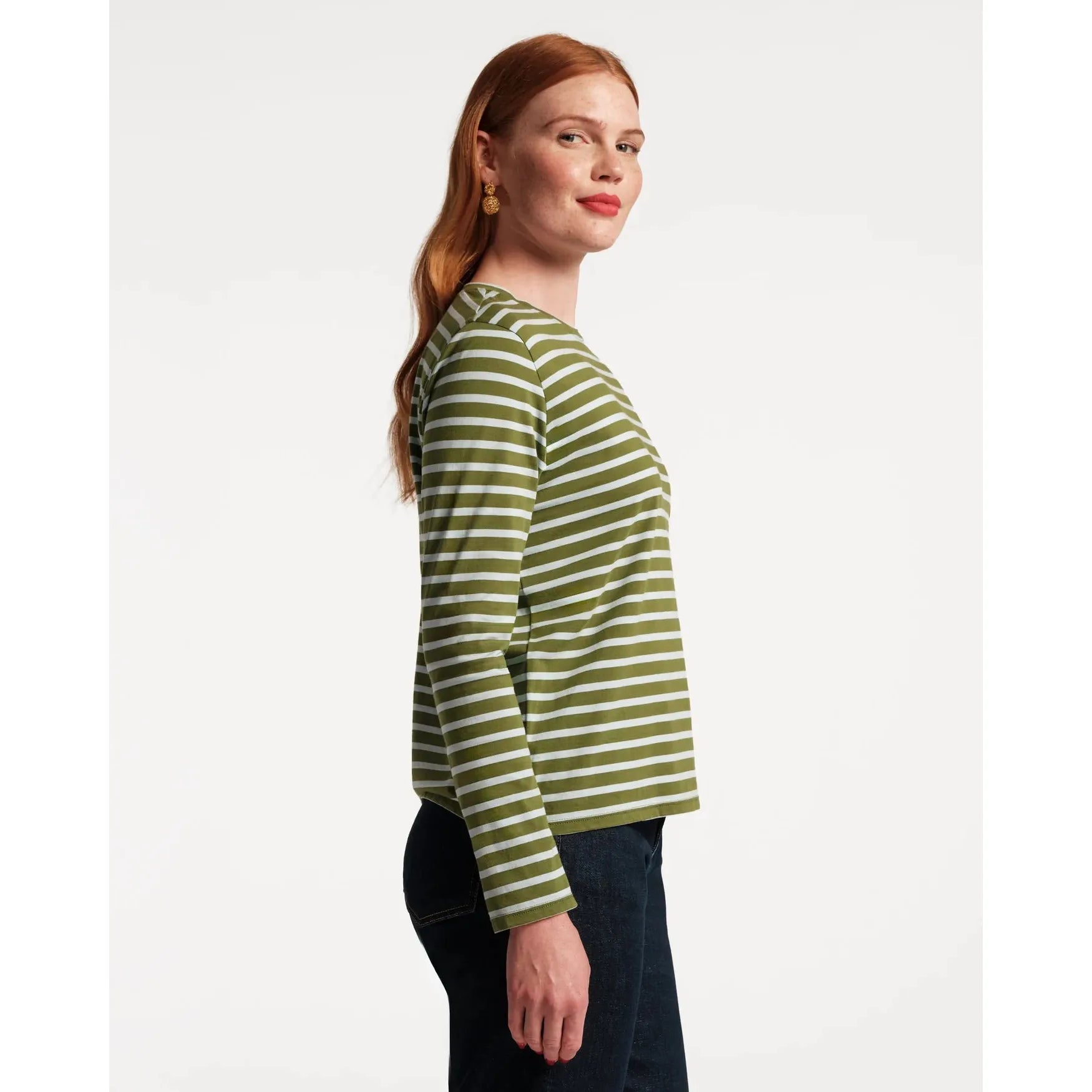 White Smoke Long Sleeve Striped T Shirt