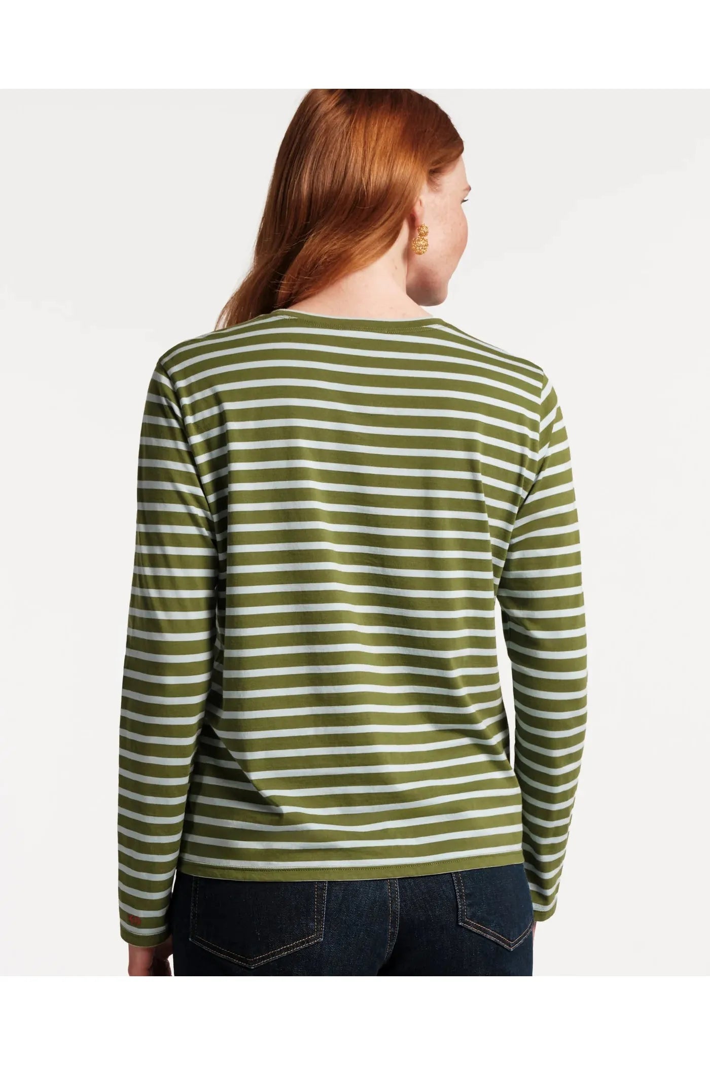 Long Sleeve Striped Green/ Light Blue Frances Valentine
