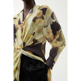 Rodebjer Cecilie long blurry flower blouse