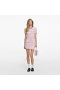 Pink Textured Knit Mini Dress SELF-PORTRAIT