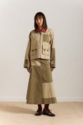 MARCELLE BARN MIDI SKIRT - OLIVE Damson Madder
