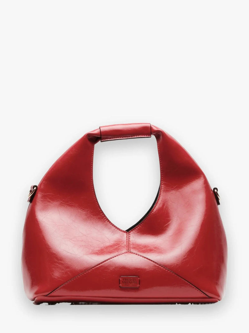 Crescent Tote Crinkled Leather Leather Red OS