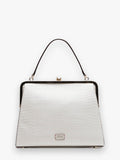 Jackie Frame Bag Croc Emboss Leather Oyster OS Frances Valentine