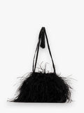 Pouf Bag Feather Satin Black OS Frances Valentine