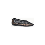 Staud Alba Ballet Flat Black Netting Bling