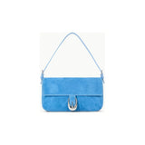 Staud Harlow Bag in Blue Suede