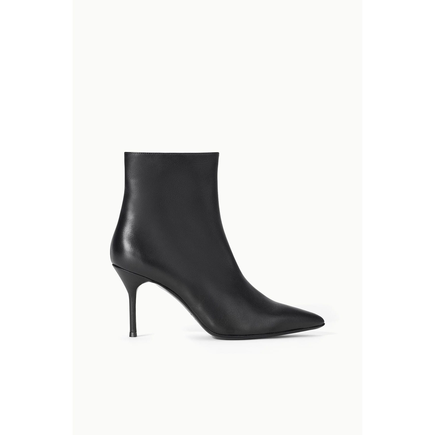Black ankle boot on a white background