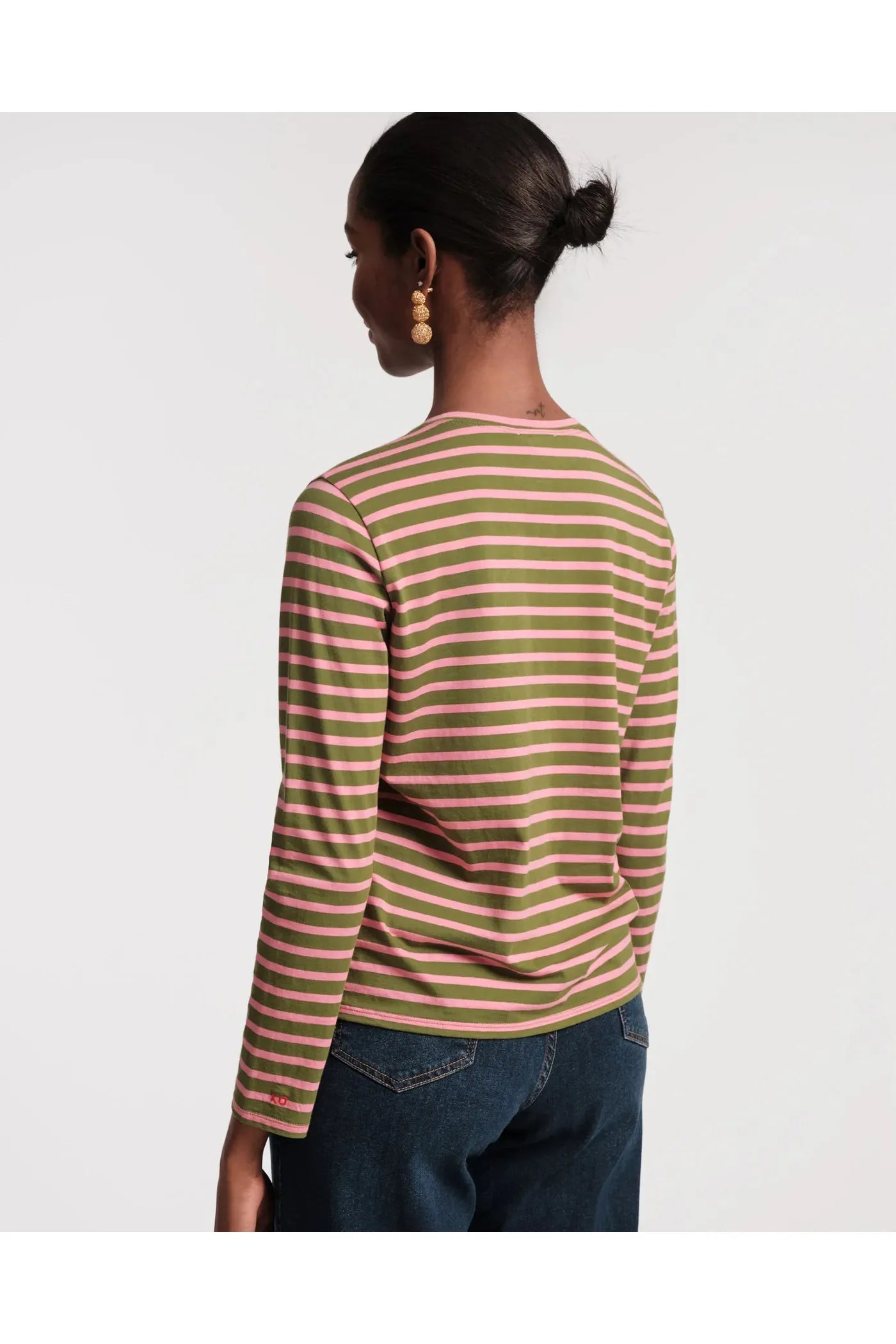 Striped Top Green/Pink Frances Valentine