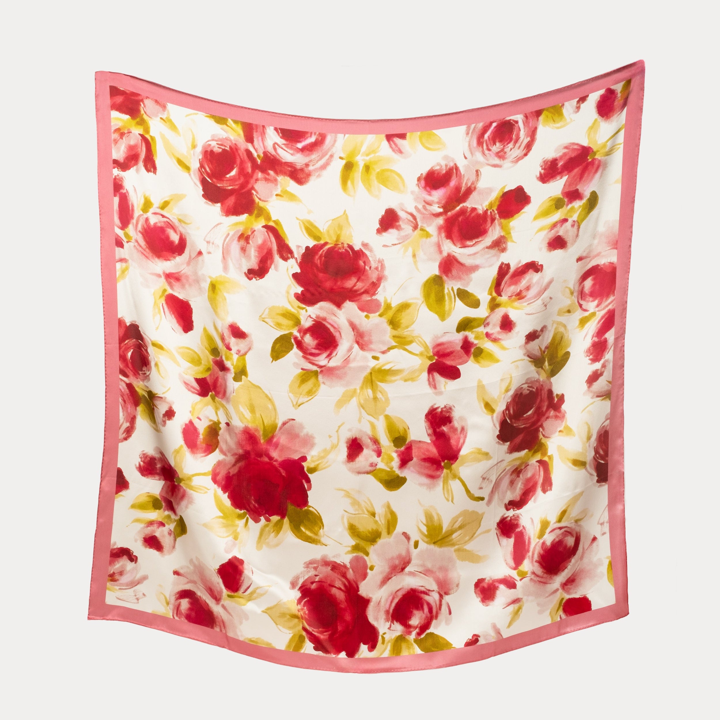 Silk Scarf 36" x 36" English Rose Oyster/Pink OS Frances Valentine