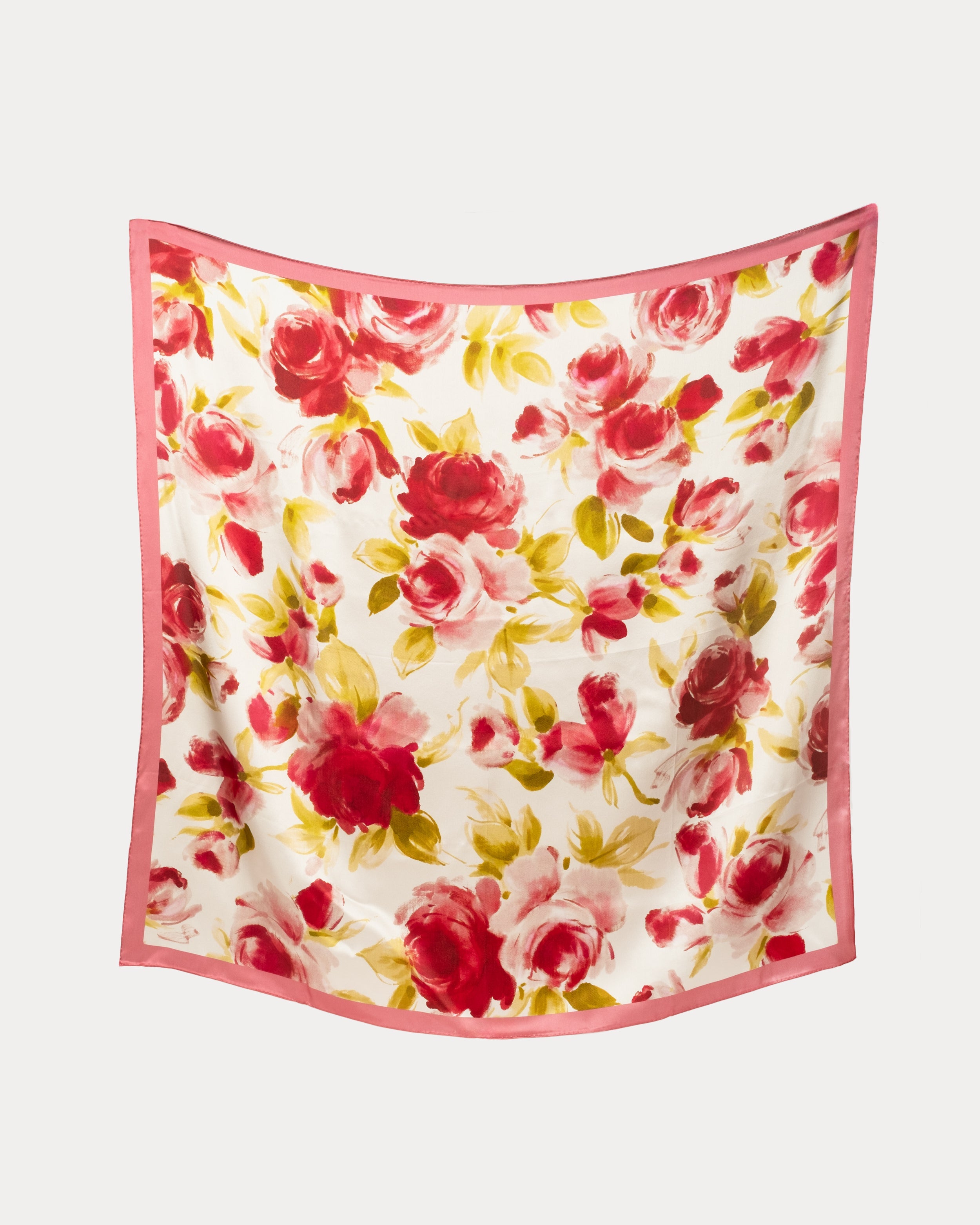 Silk Scarf 36" x 36" English Rose Oyster/Pink OS Frances Valentine