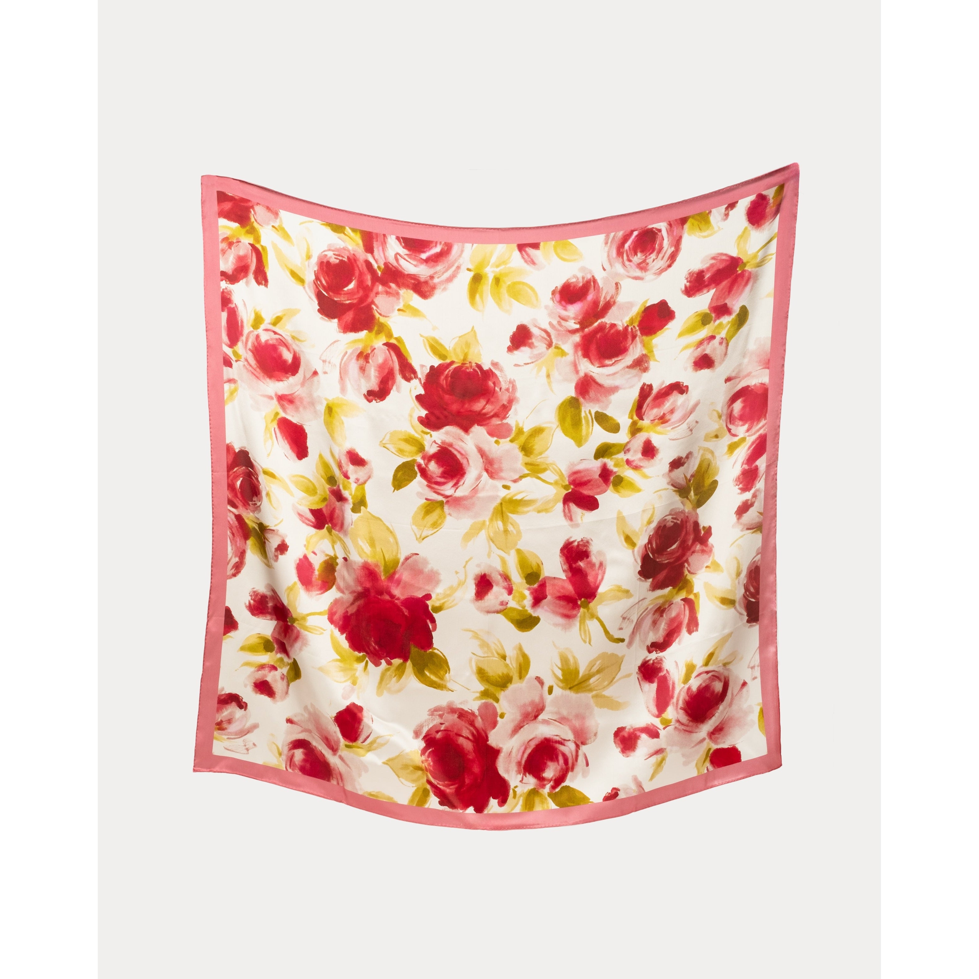 Silk Scarf 36" x 36" English Rose Oyster/Pink OS Frances Valentine