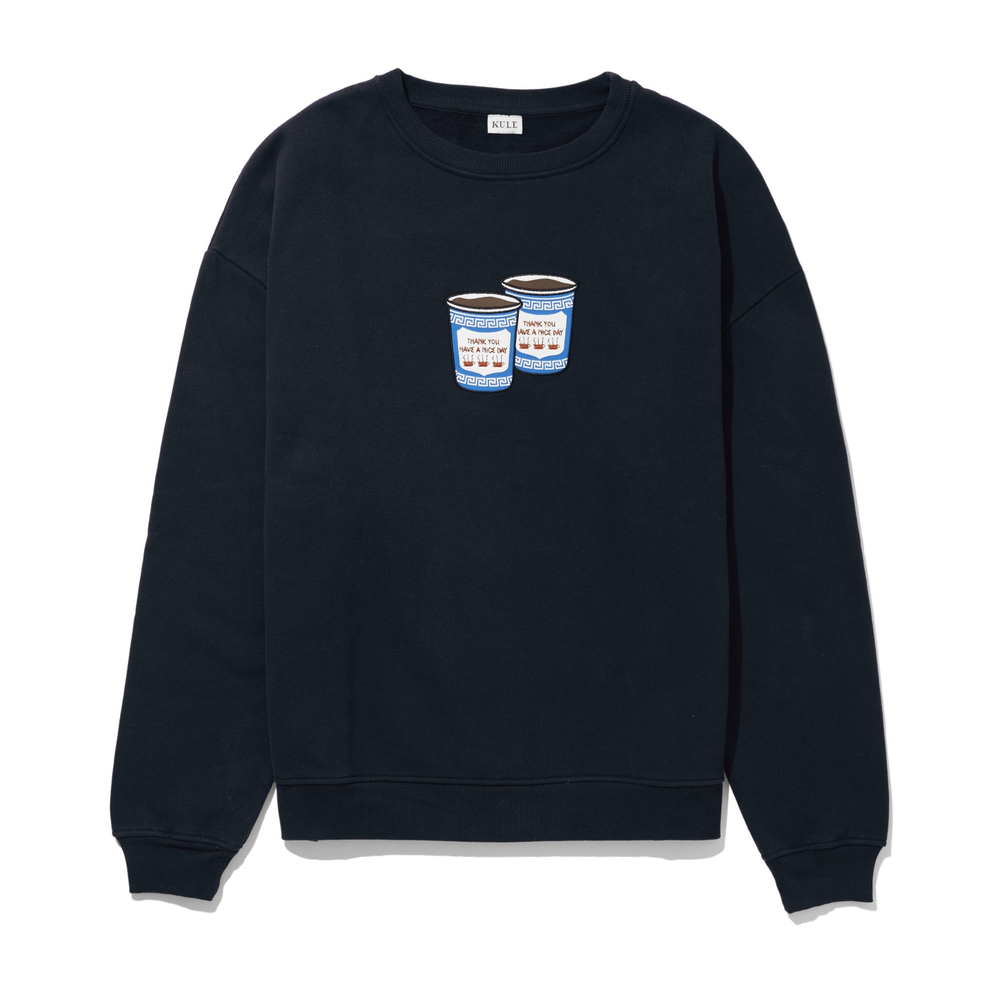 The Oversized Coffee Sweatshirt - Navy