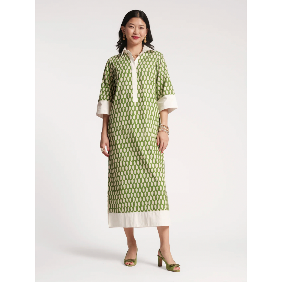 Tracey Midi Dress Loop Print Frances Valentine