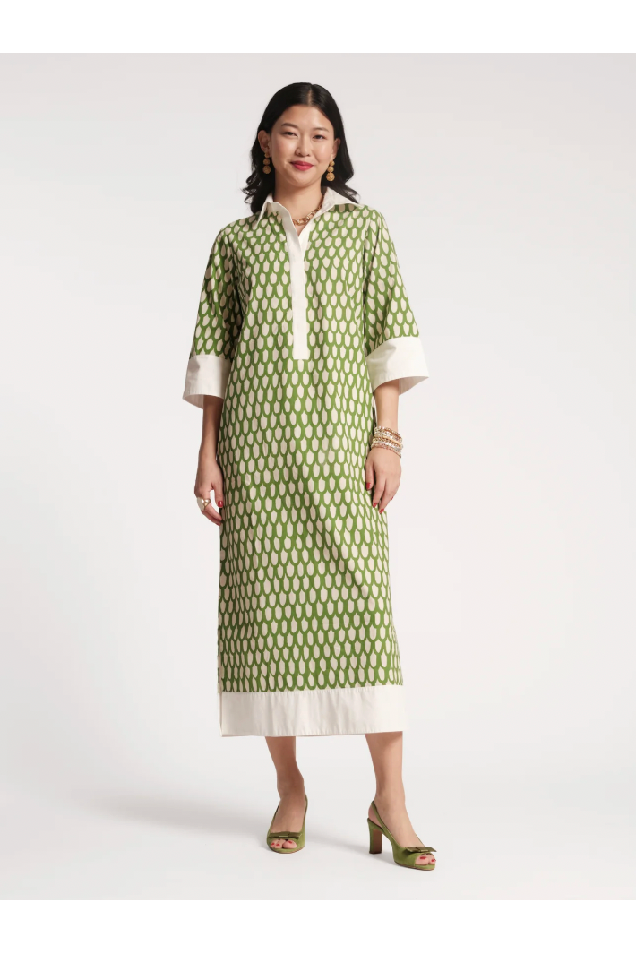 Tracey Midi Dress Loop Print Frances Valentine