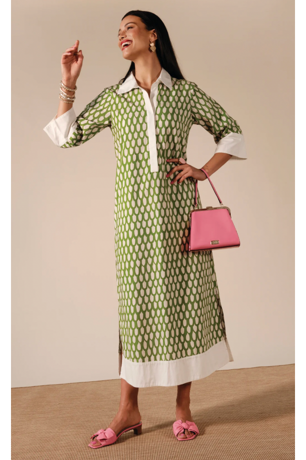 Tracey Midi Dress Loop Print Frances Valentine