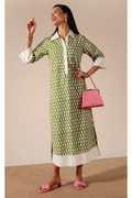 Tracey Midi Dress Loop Print Frances Valentine