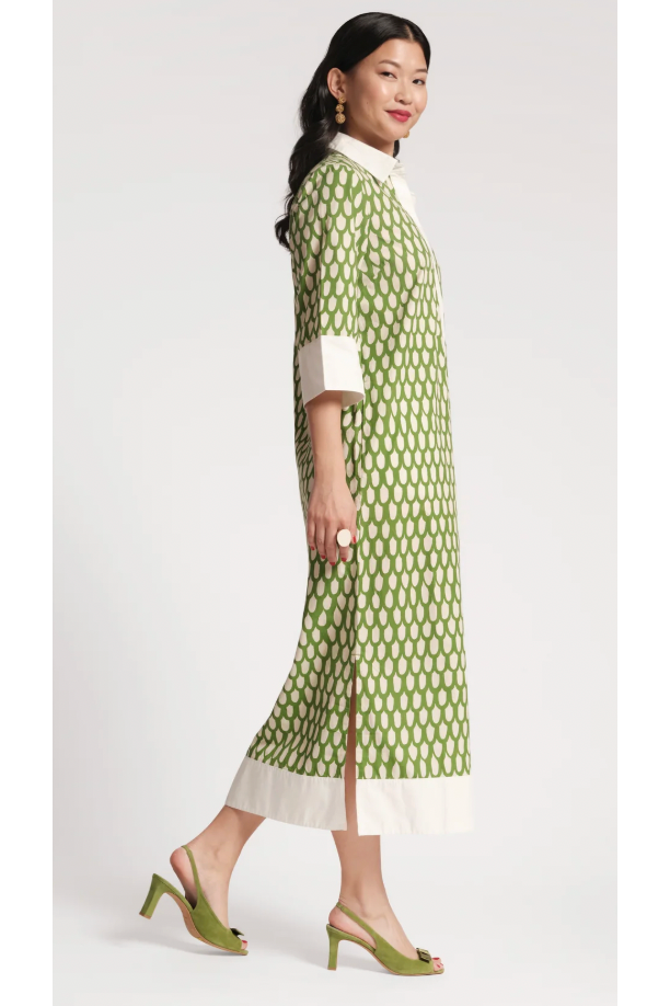 Tracey Midi Dress Loop Print Frances Valentine