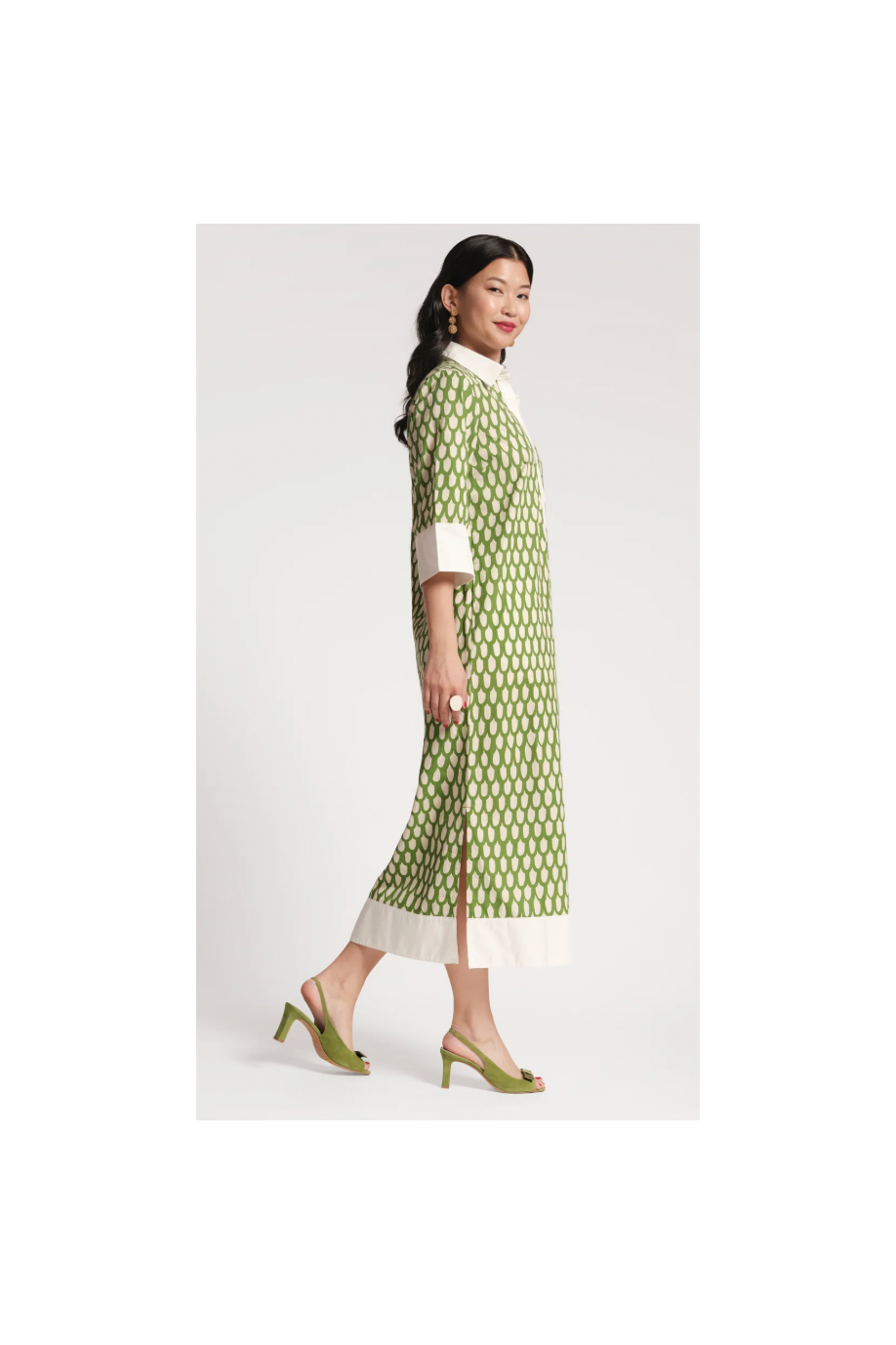 Tracey Midi Dress Loop Print Frances Valentine