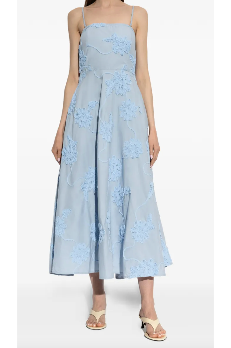 Flared strapless midi dress Primm's