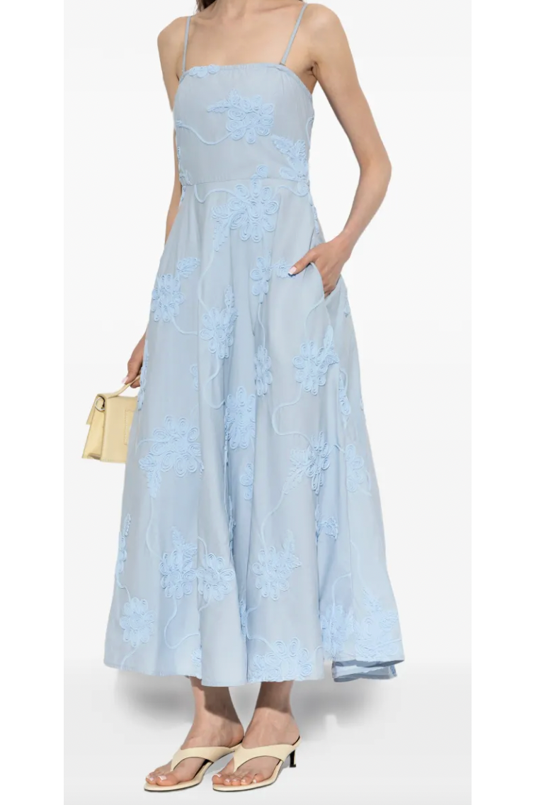 Flared strapless midi dress Primm's