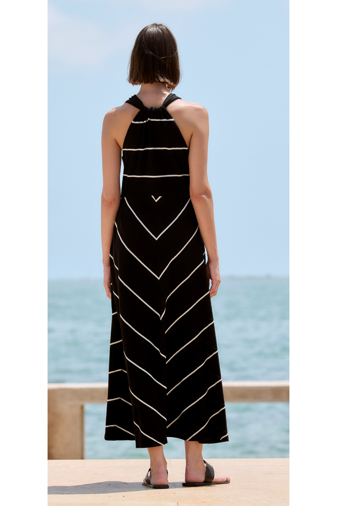 Striped circular midi dress Sita Murt