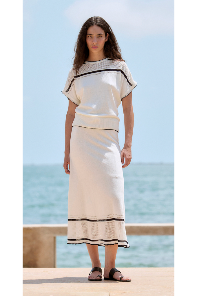 Midi skirt with openwork hem Sita Murt