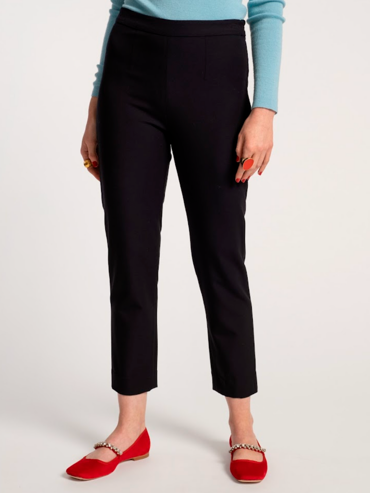 Lucy Pant Japanese Stretch Blend Black by Frances Valentine