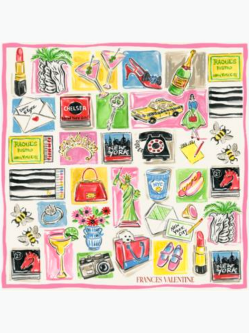 Bandana NYC Icons 100% Silk Twill Multi OS by Frances Valentine
