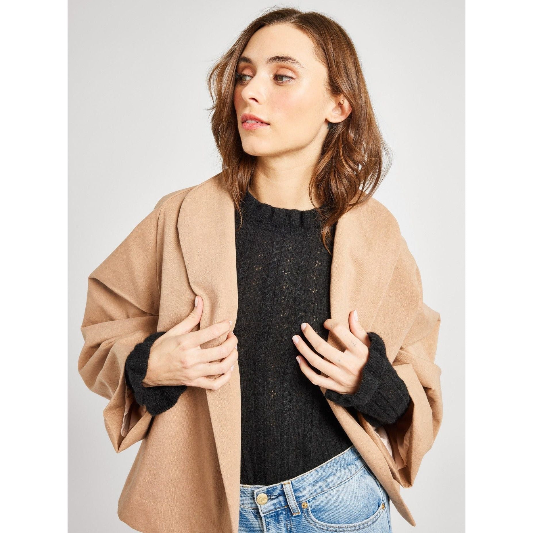 Mille Amie Coat in Almond