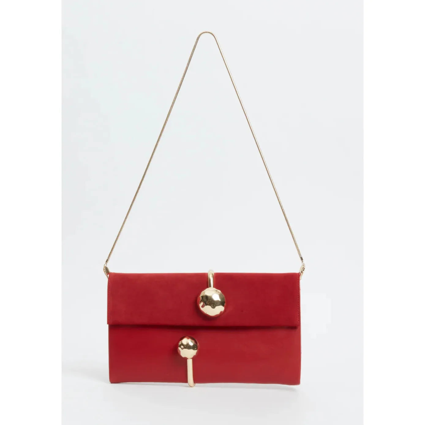 White Smoke Amaya Suede Clutch