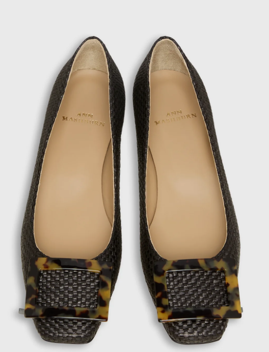 Buckle Shoe Black Basket Weave Mashburn