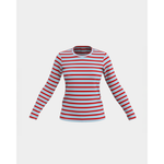 Long Sleeve Striped T Shirt Stripe Pima Cotton Light Blue/Red