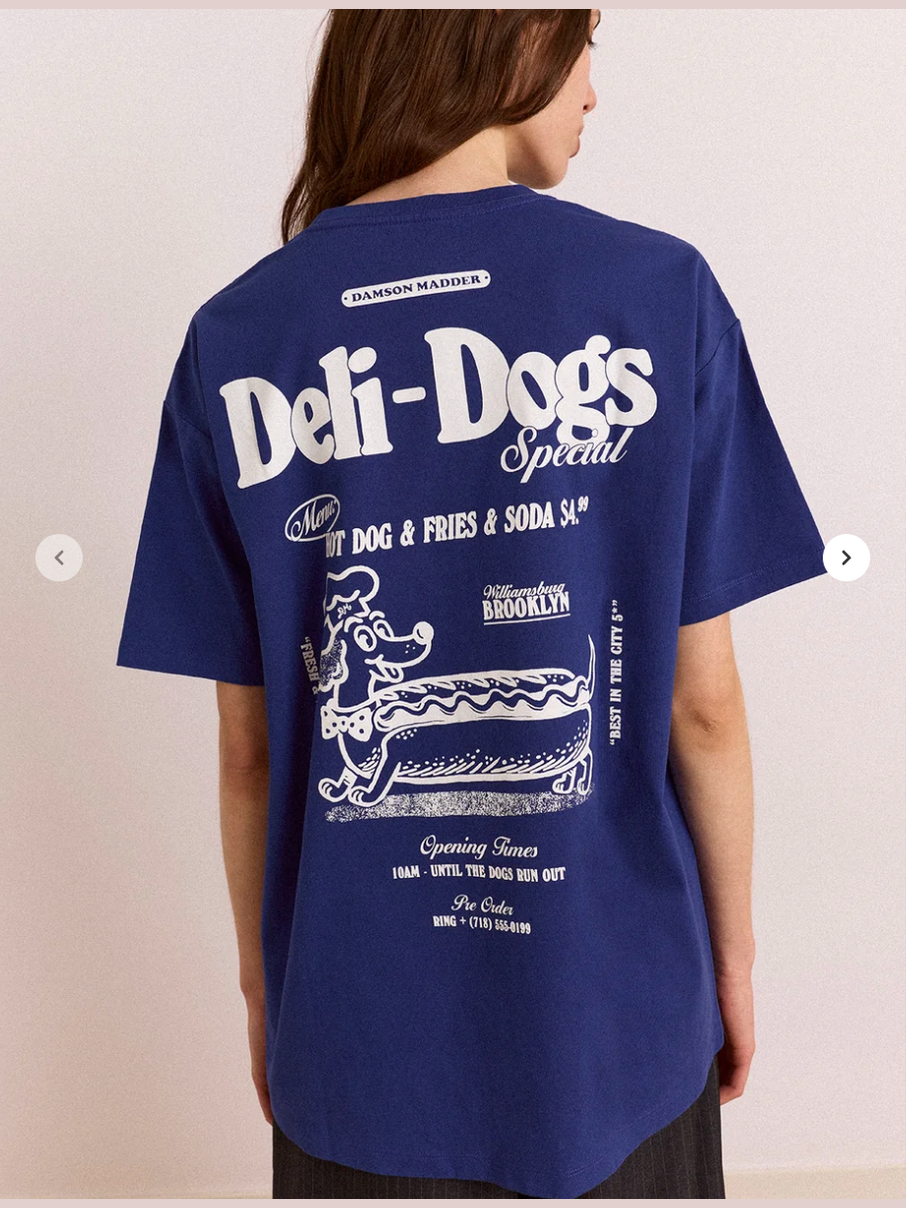 Deli Dog SS Graphic Tee Damson Madder